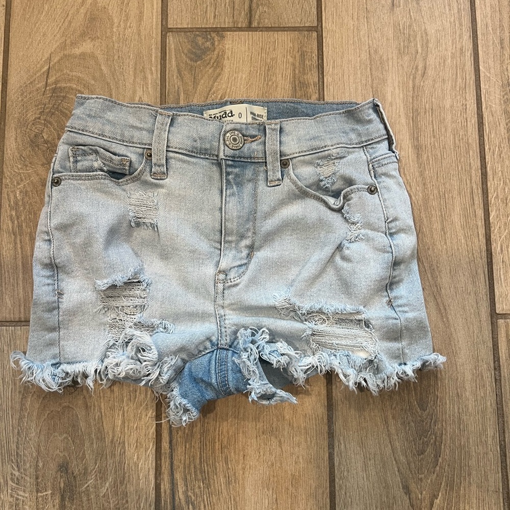 Mudd Light Blue High-Rise Denim Shorts